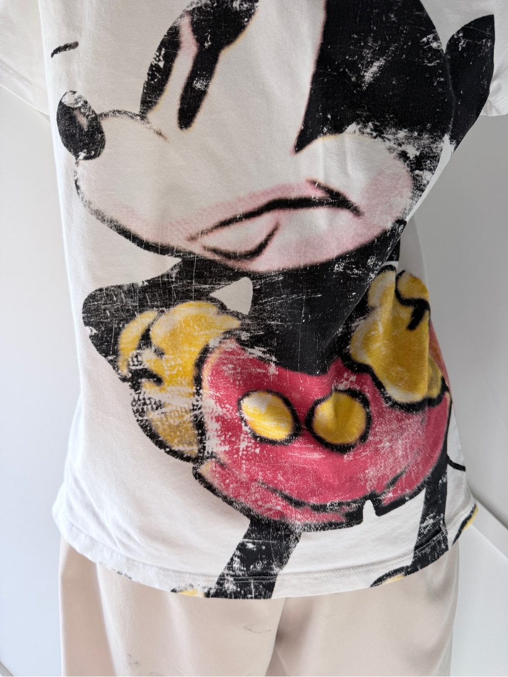 Desigual Disney Mickey Mouse Graphic T Shirt White Pop Art Tee Approx Small - Picture 11 of 14